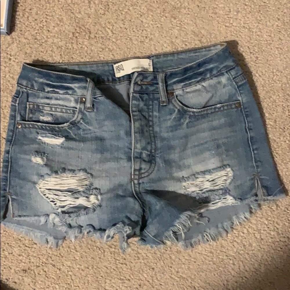 vintage high rise jean shorts